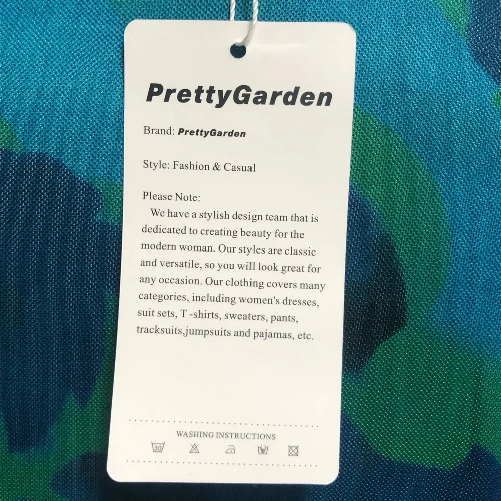 Green and Blue Long Sleeve Bodycon Dress for Night Out - Picture 13 of 15